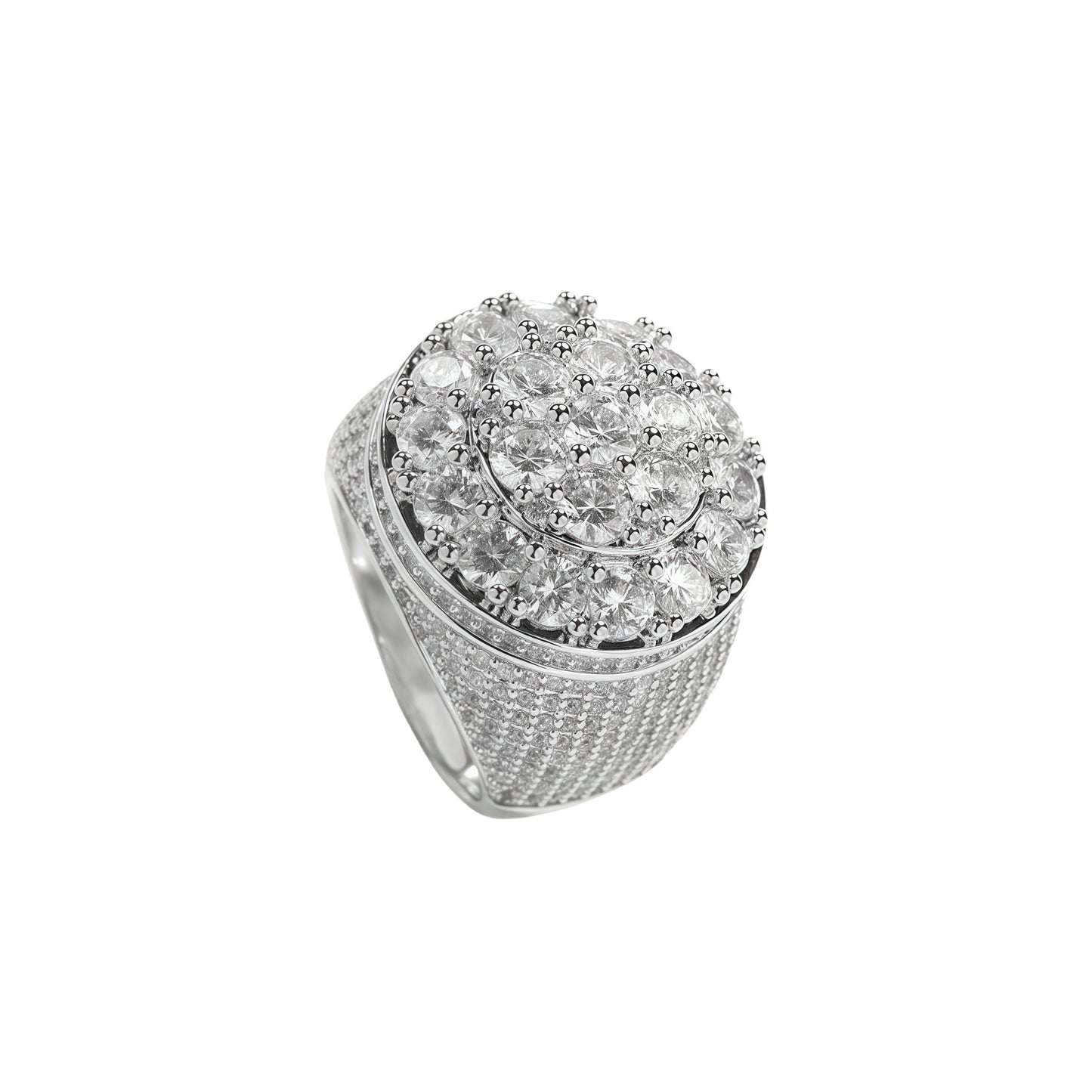 Men's Simple All-match Round Diamond Ring