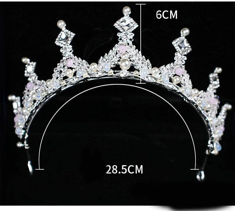 Alloy Pearl Diamond Bridal Crown.