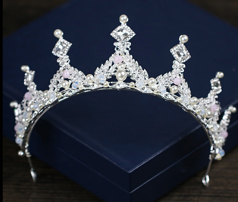 Alloy Pearl Diamond Bridal Crown.