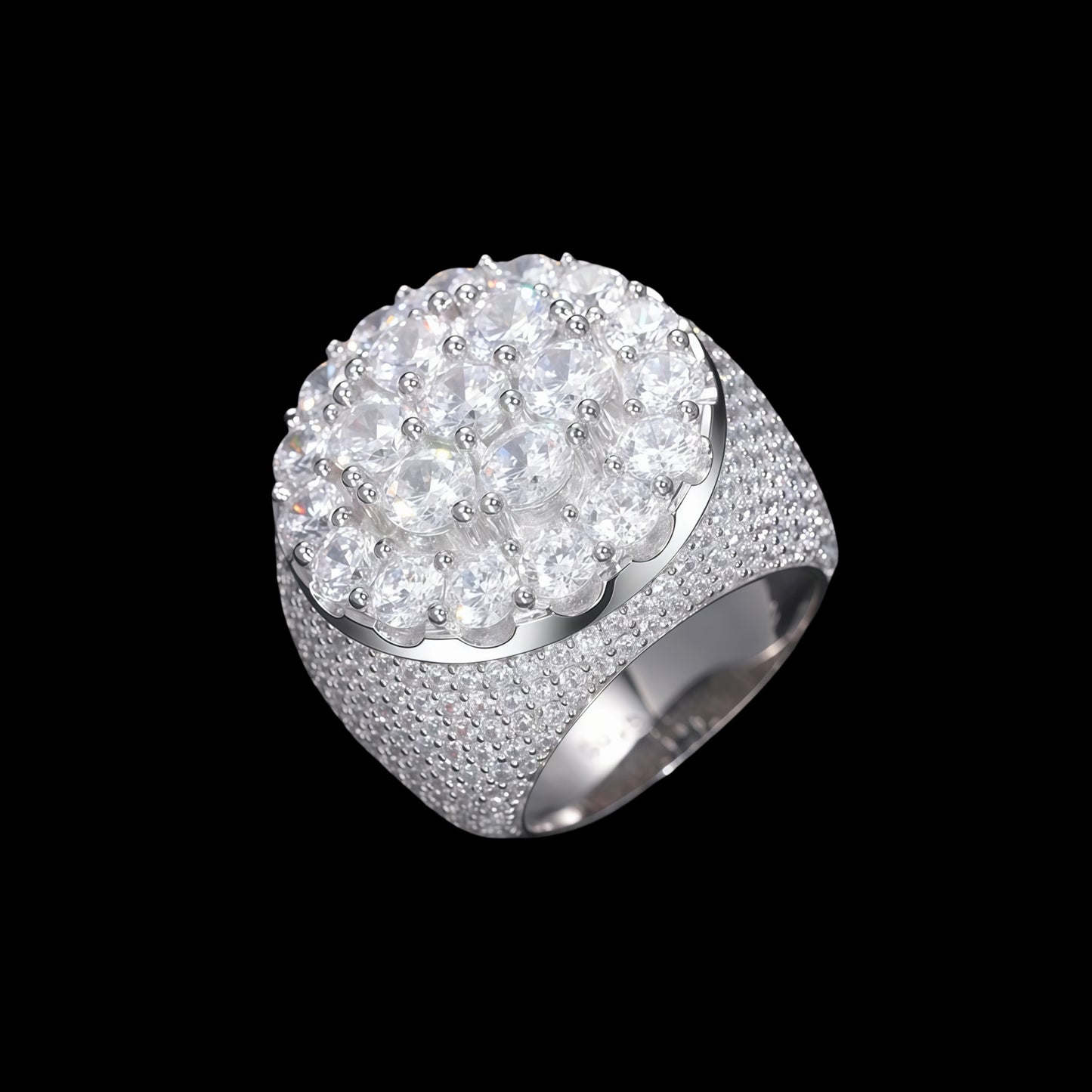 Men's Simple All-match Round Diamond Ring