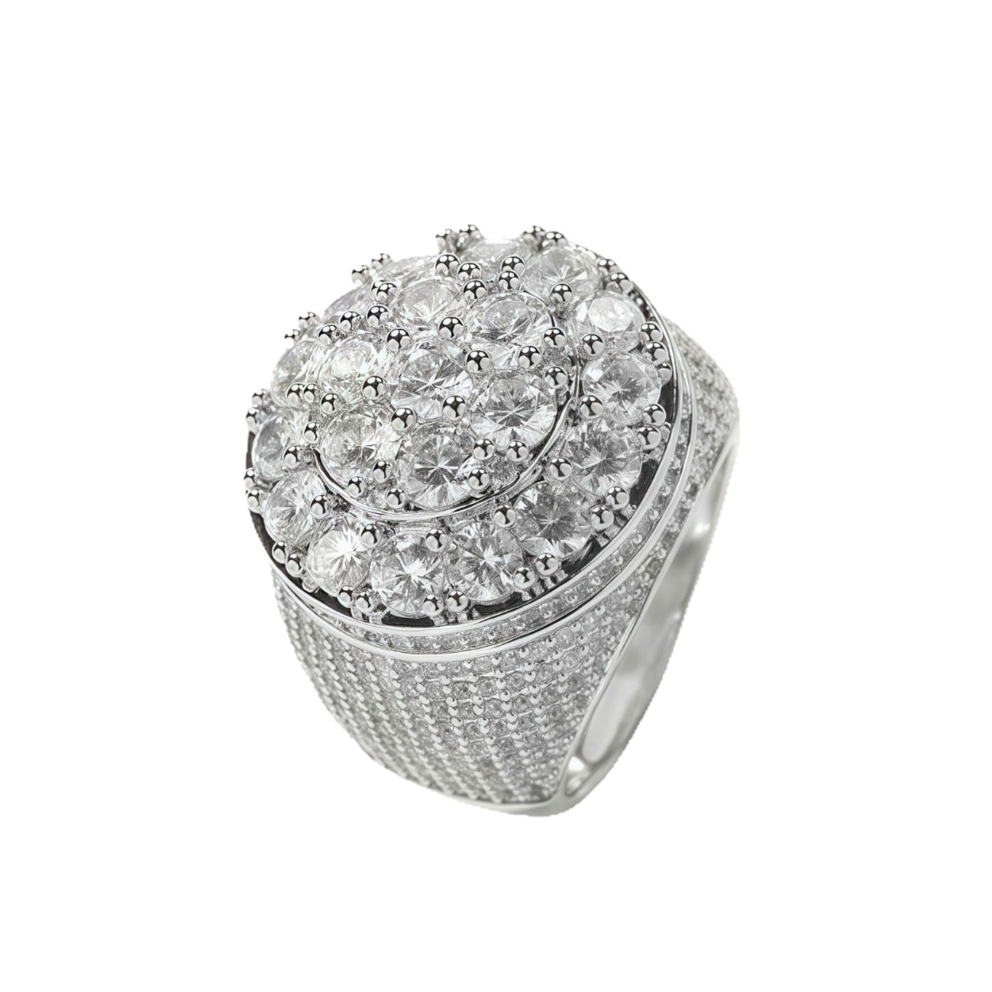 Men's Simple All-match Round Diamond Ring