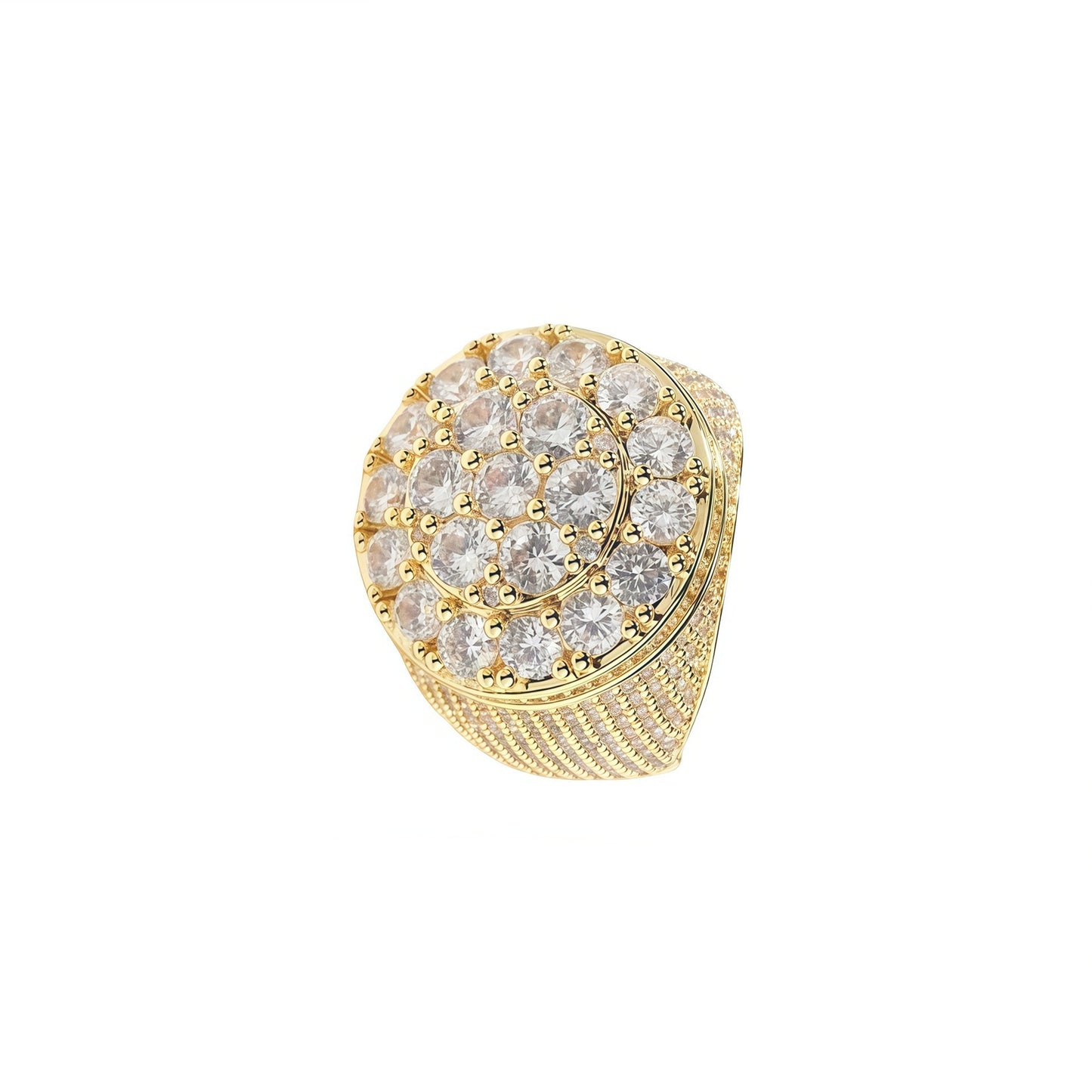 Men's Simple All-match Round Diamond Ring