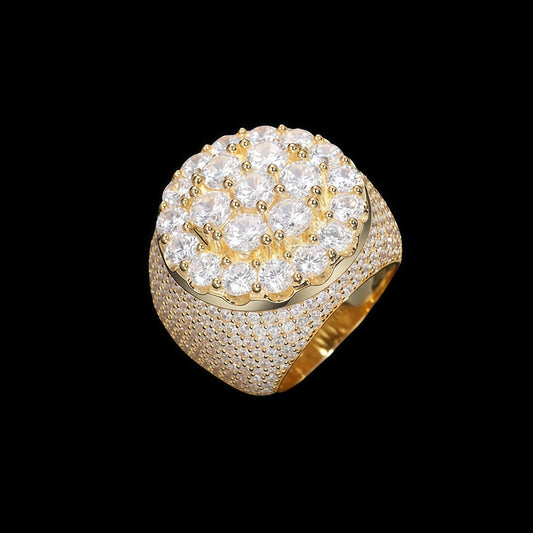 Men's Simple All-match Round Diamond Ring