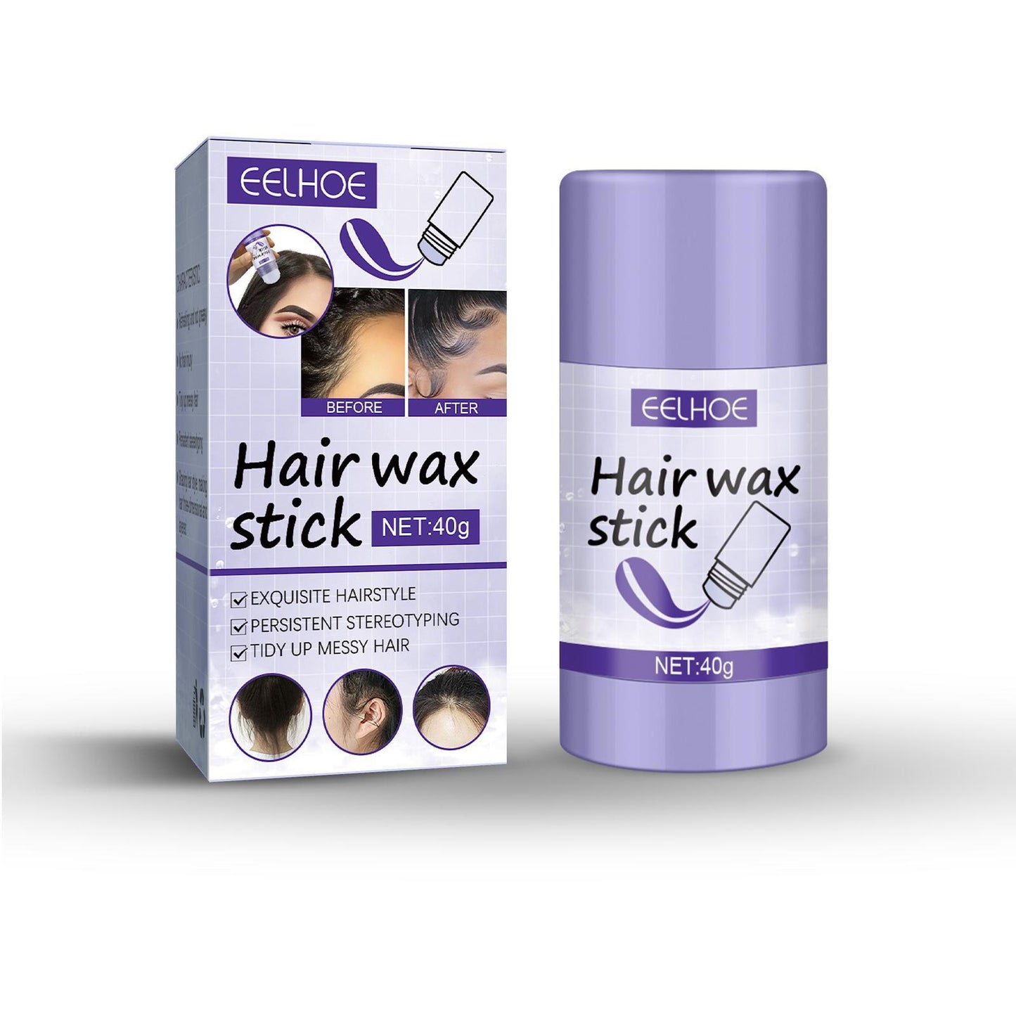 EELHOE Hair Wax Stick Broken Hair Polishing