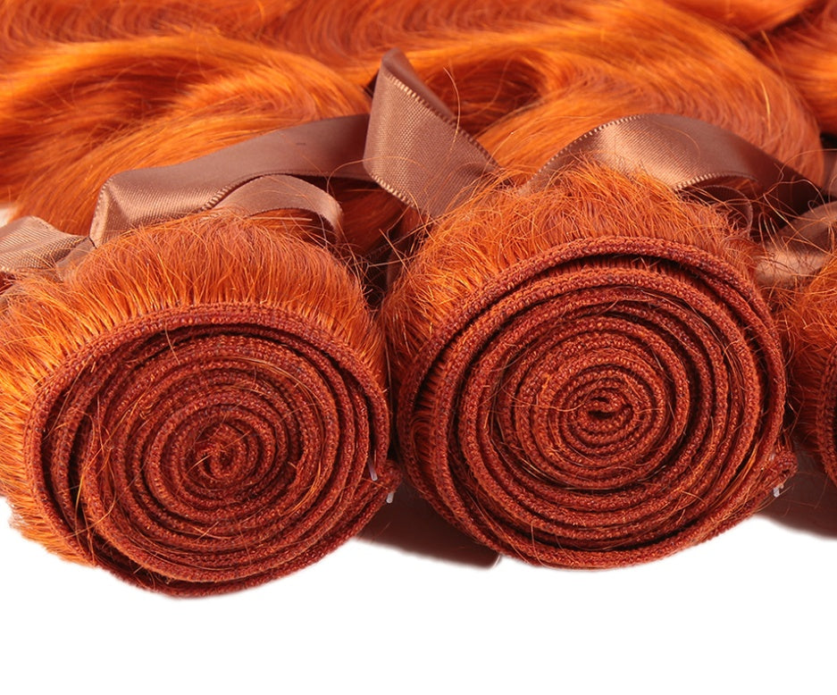 Real Hair Curtain Block Orange.