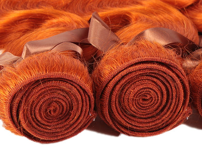 Real Hair Curtain Block Orange.