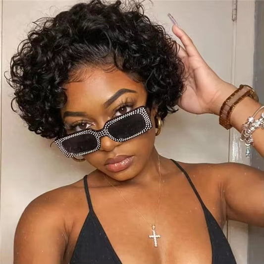 Brazilian Pixie Cut Wig Human Hair.
