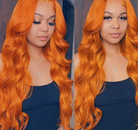 Real Hair Curtain Block Orange.