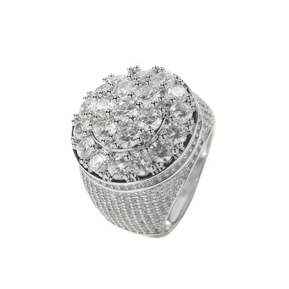 Men's Simple All-match Round Diamond Ring