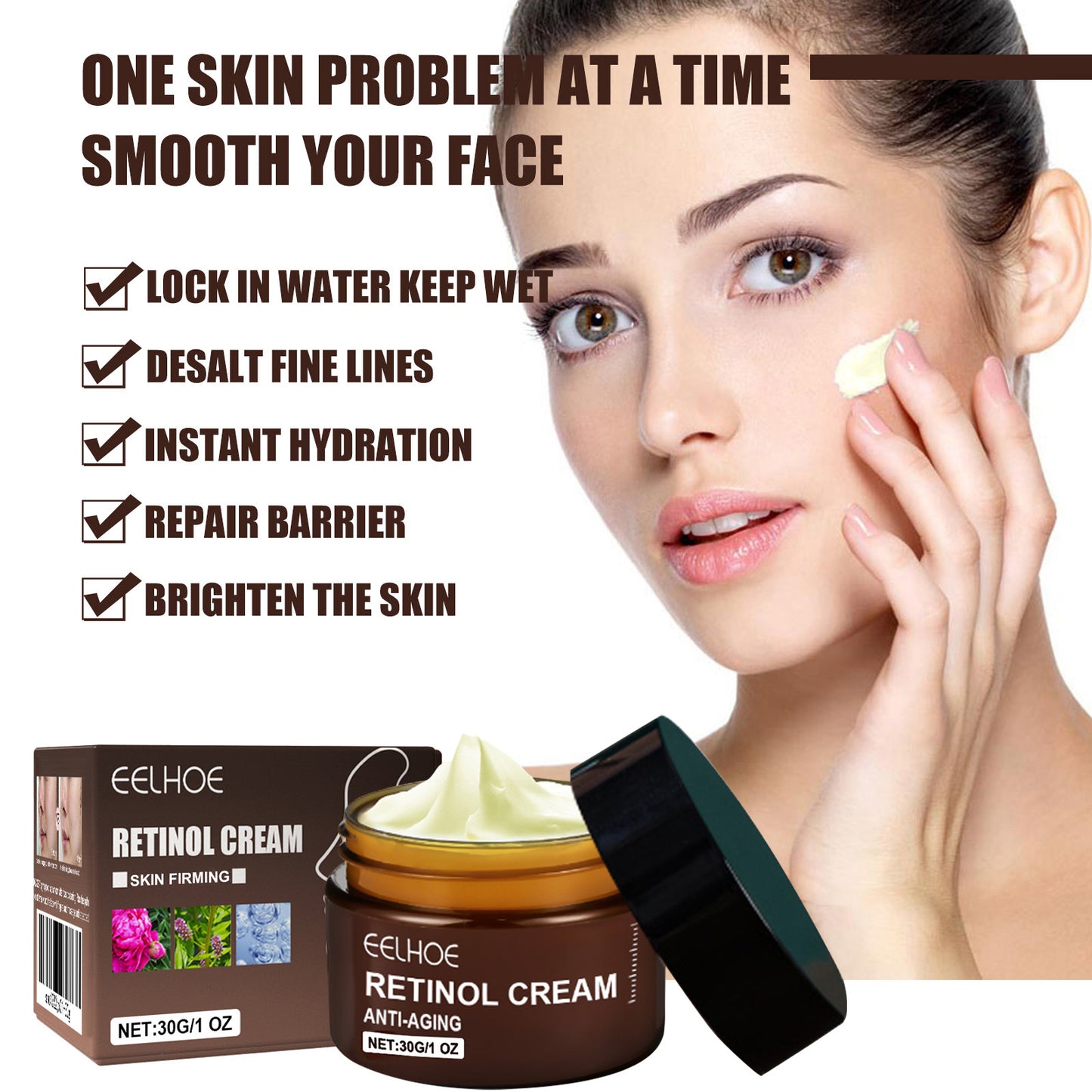 Retinol Anti-Aging Wrinkle Removal & Skin Firming Cream.