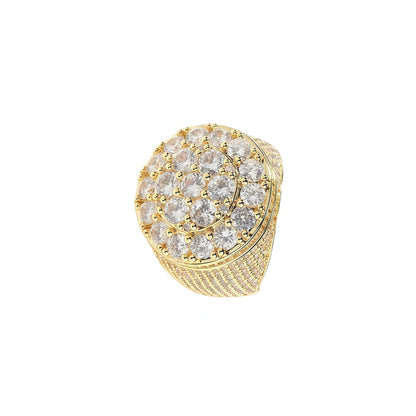 Men's Simple All-match Round Diamond Ring