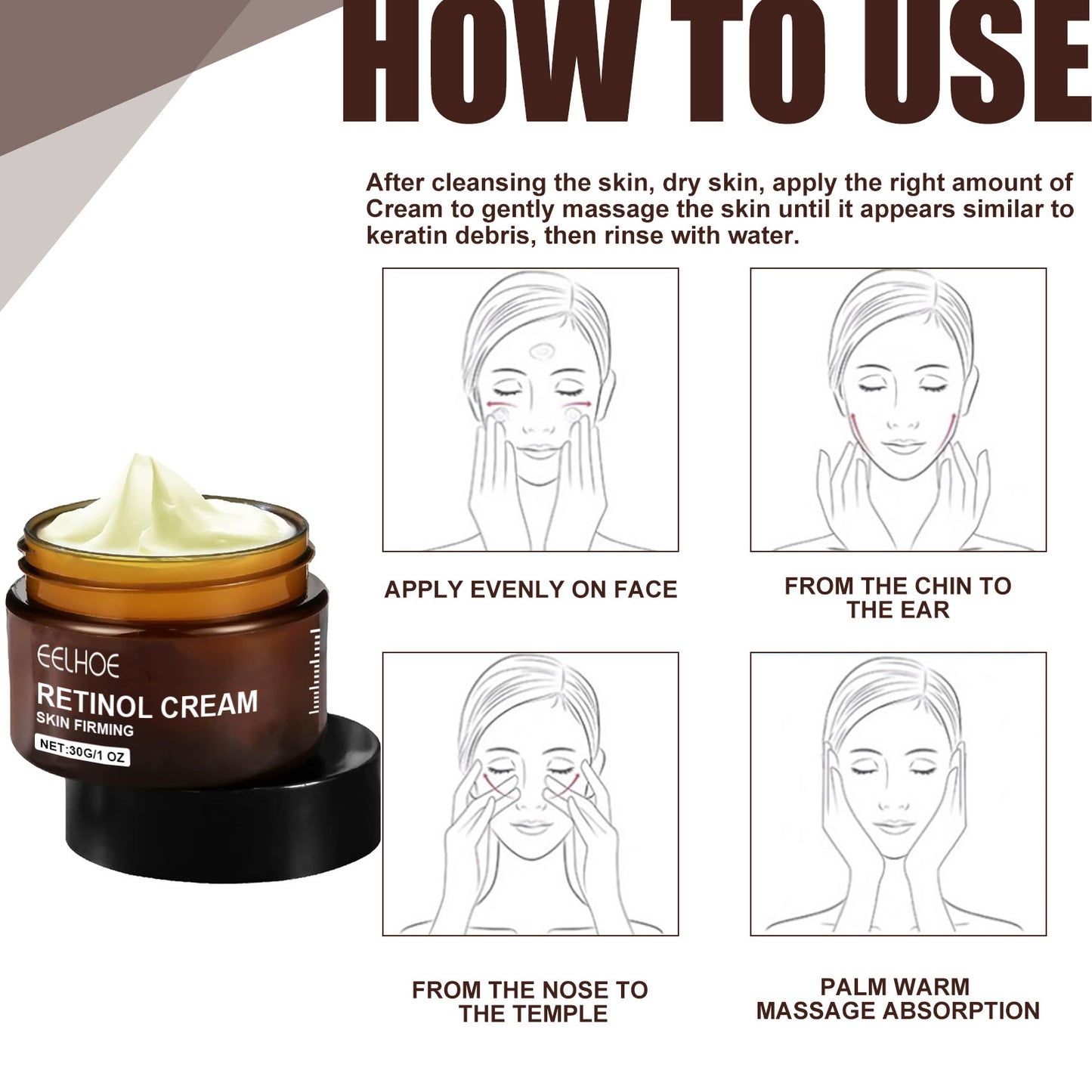 Retinol Anti-Aging Wrinkle Removal & Skin Firming Cream.