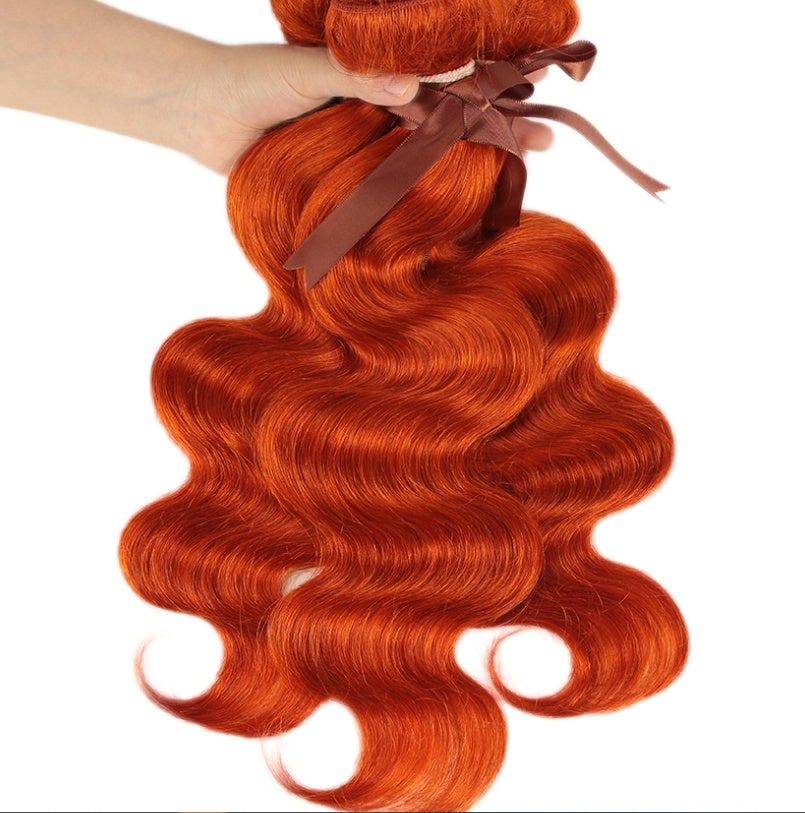 Real Hair Curtain Block Orange.