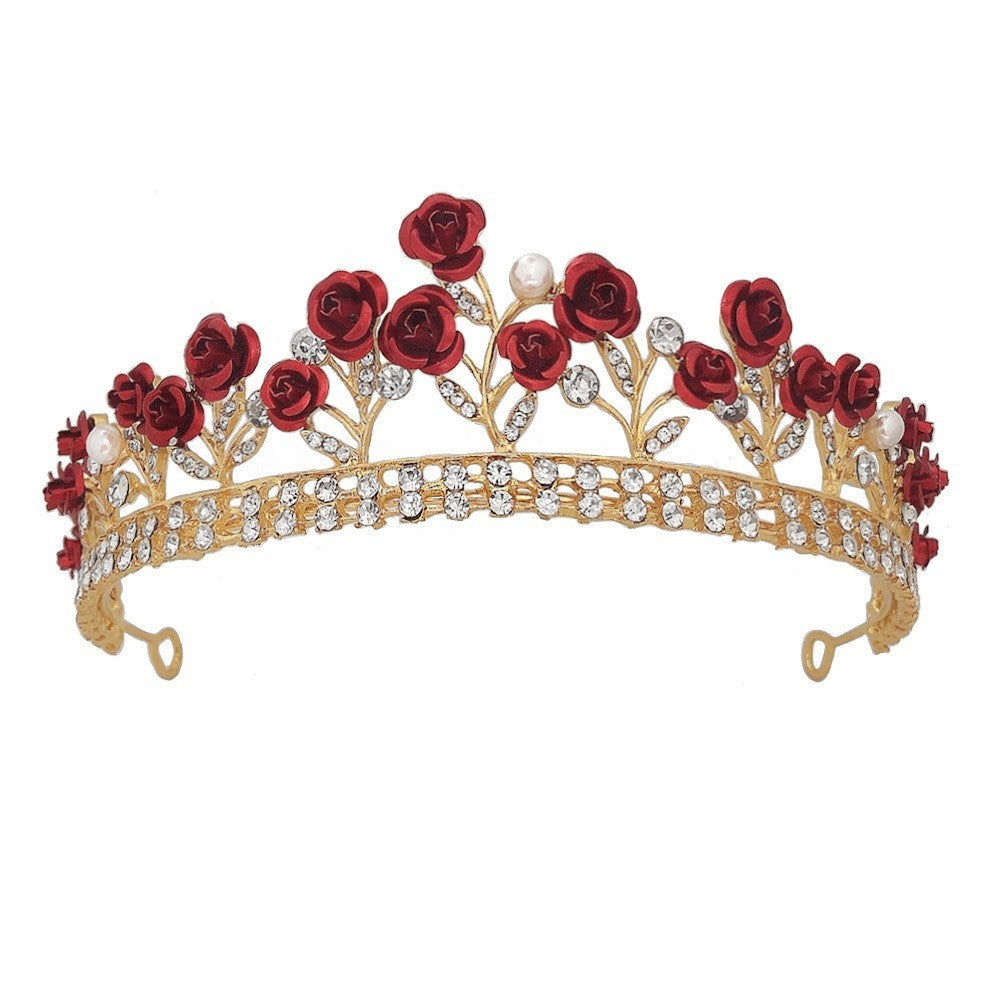 Purple Rose Crystal Crown